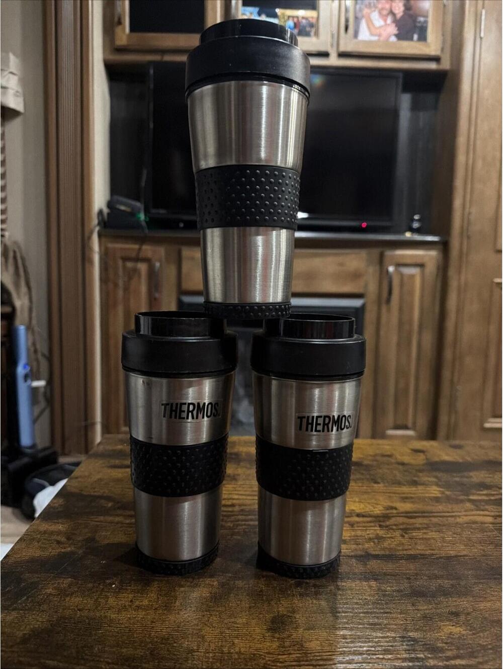 3 Thermos Insulated Stainless Steel Travel Coffee Mug Tumbler *